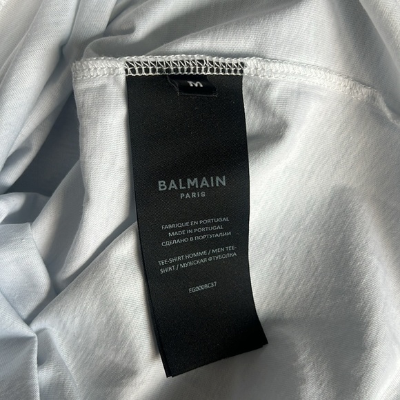 Balmain Gradient Tee Shirt Blue - Picture 7 of 8